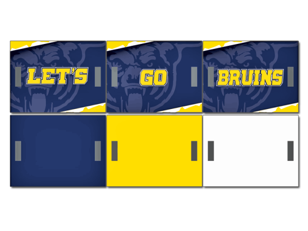 let's go bruins cheer cards with handles