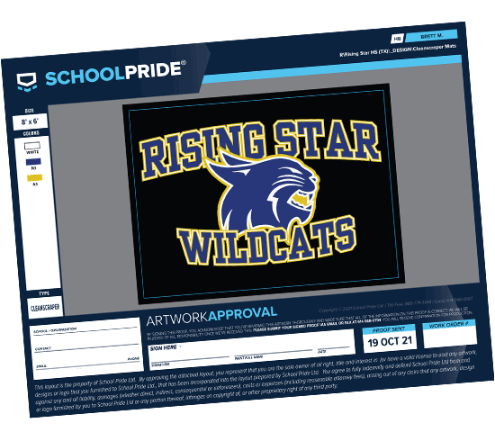 schoolpride® mascot rug layout