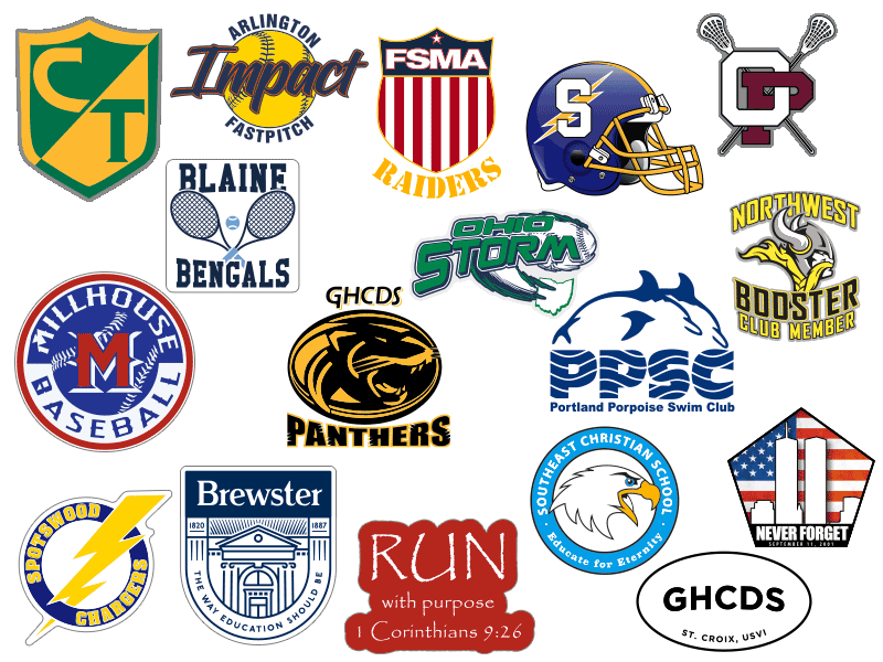 window decal collage