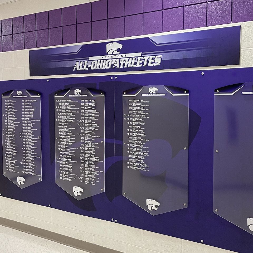 keystone high school pro series all ohio athletes wall