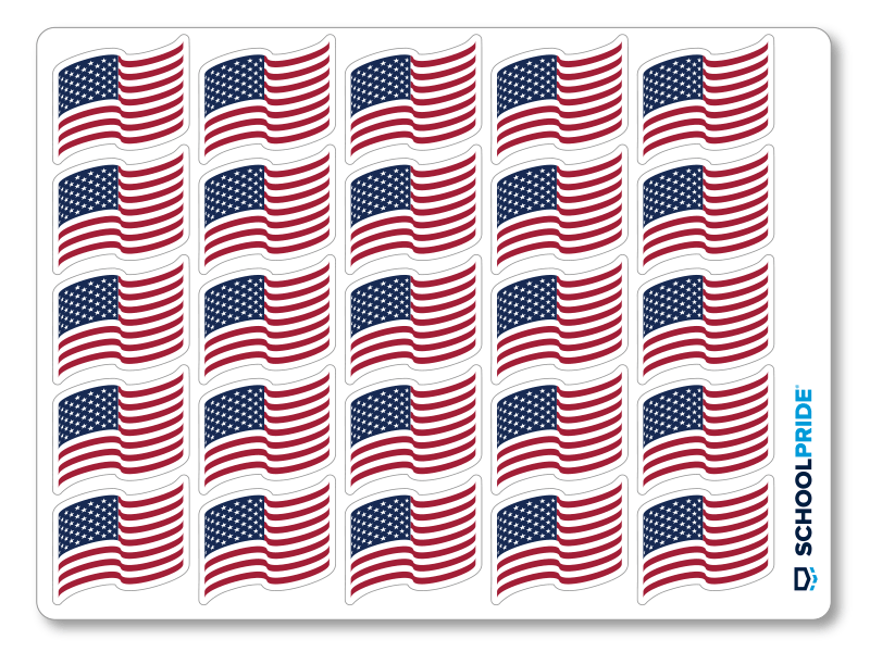 waving flag stickers for batting helmets baseball softball