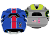 autism and breast cancer ribbons on lacrosse helmets