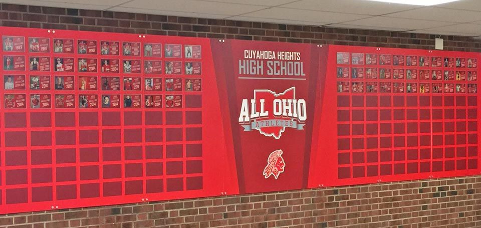 Cuyahoga Heights All Ohio Athletes Photo Board