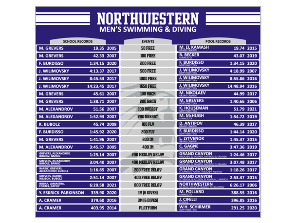 Natatorium Velcro Panel Record Board