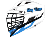blue skyview lacrosse decal white and blue helmet