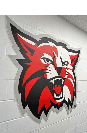 kenton die cut wildcat mascot