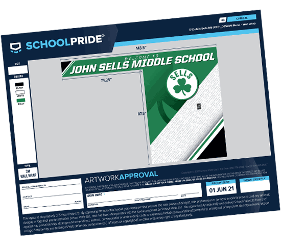 schoolpride® wall graphics layout