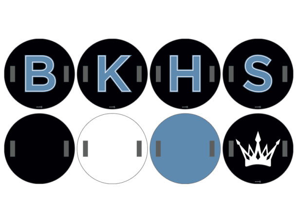 BKSH round cheer signs with handles