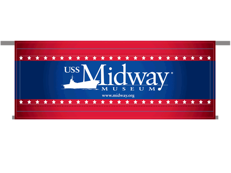 parade banner red white and blue