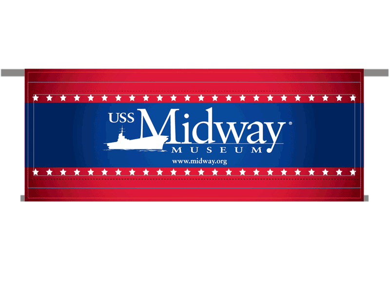 parade banner red white and blue