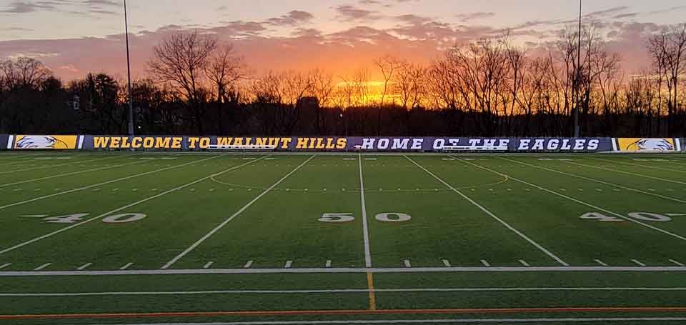 walnut hills mesh banner football field