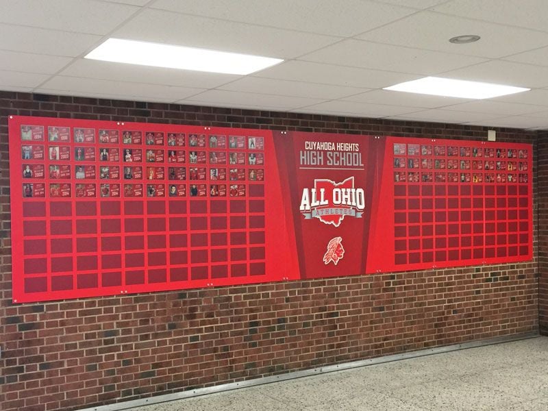 all state athlete photo board