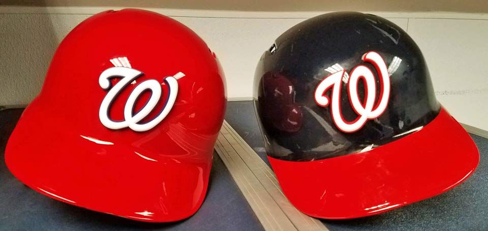 3D Baseball Helmet Decals for the Washington Nationals by SchoolPride&reg;