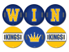 W-I-N Kings cheer signs