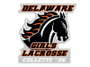 delaware girls lacroose personalized car window sticker