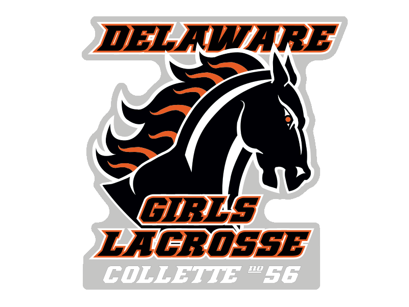 delaware girls lacroose personalized car window sticker