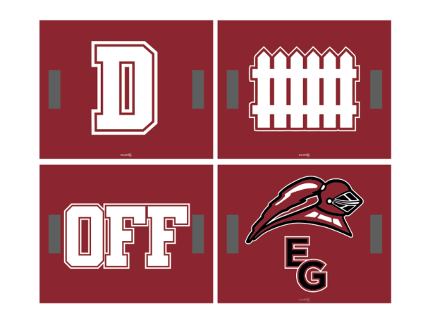 d fence cheer signs with handles