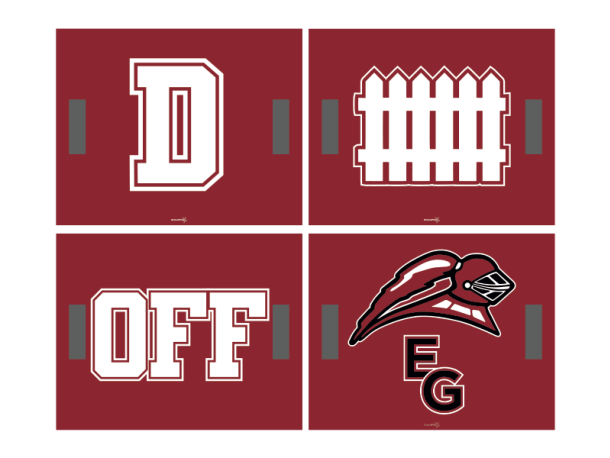 d fence cheer signs with handles