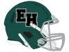 EH decal on green football helmet