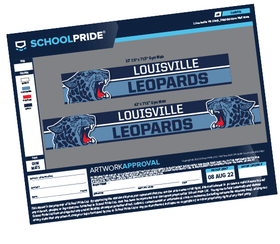 schoolpride® printed mesh fence banner artwork proof