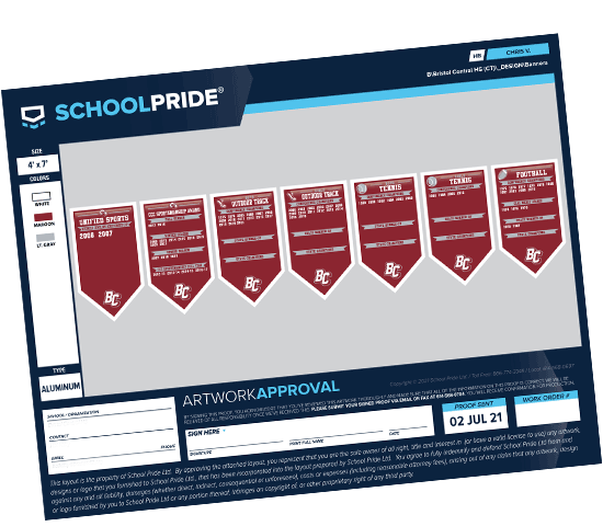 schoolpride® add a year banner layout