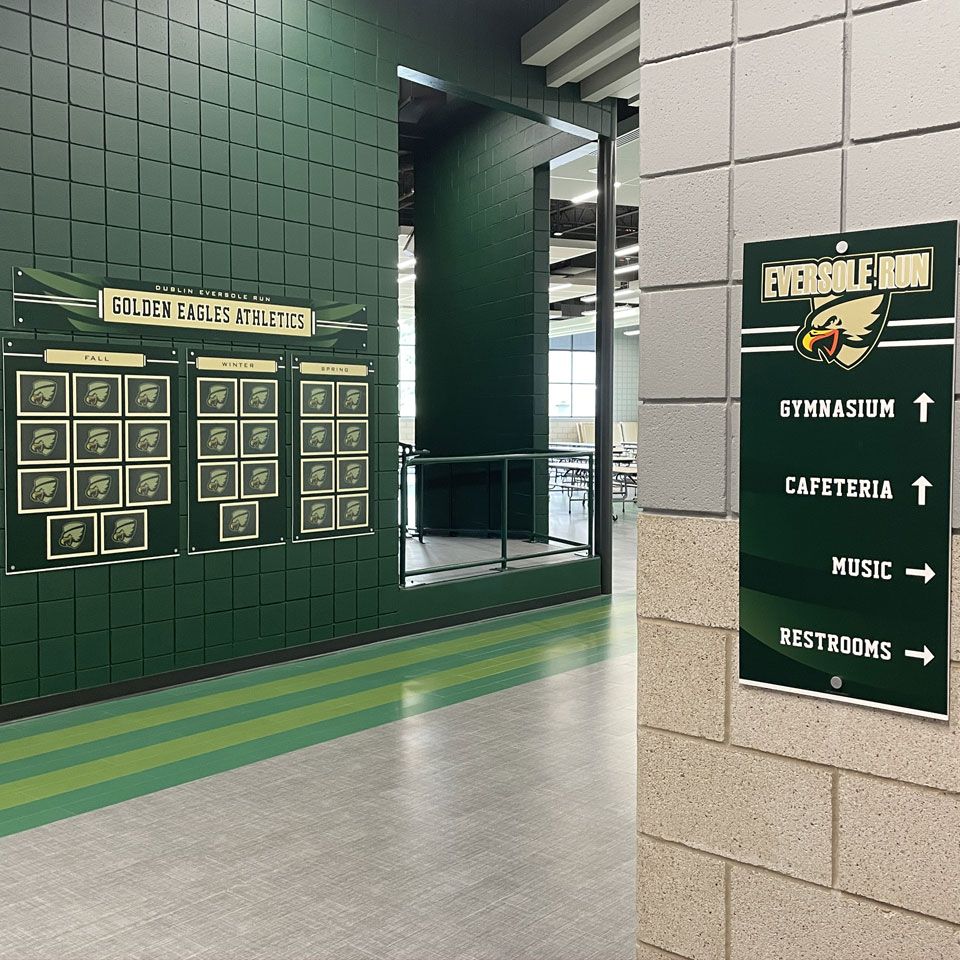 eversole run custom frame board and facility signs