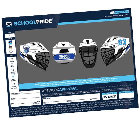 schoolpride® oversized cardingal lacrosse decal artwork proof