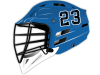 blue plaid number 23 lacrosse decal blue helmet