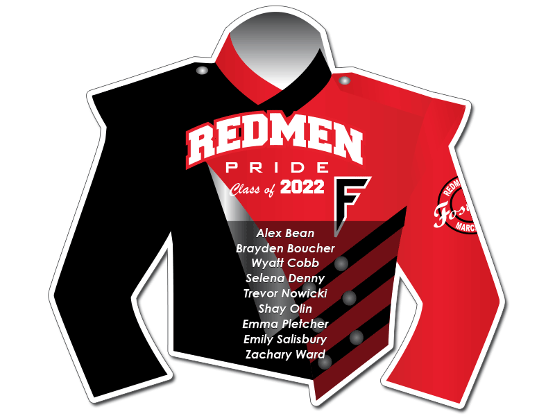 die cut marching band uniform