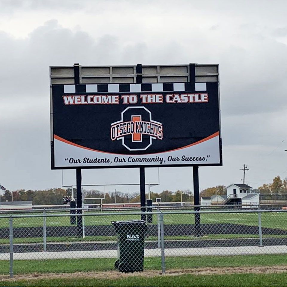 otsego high school scoreboard sign