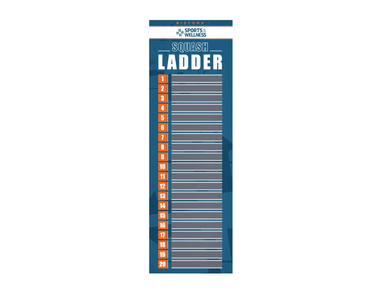 squash ladder nameplate board