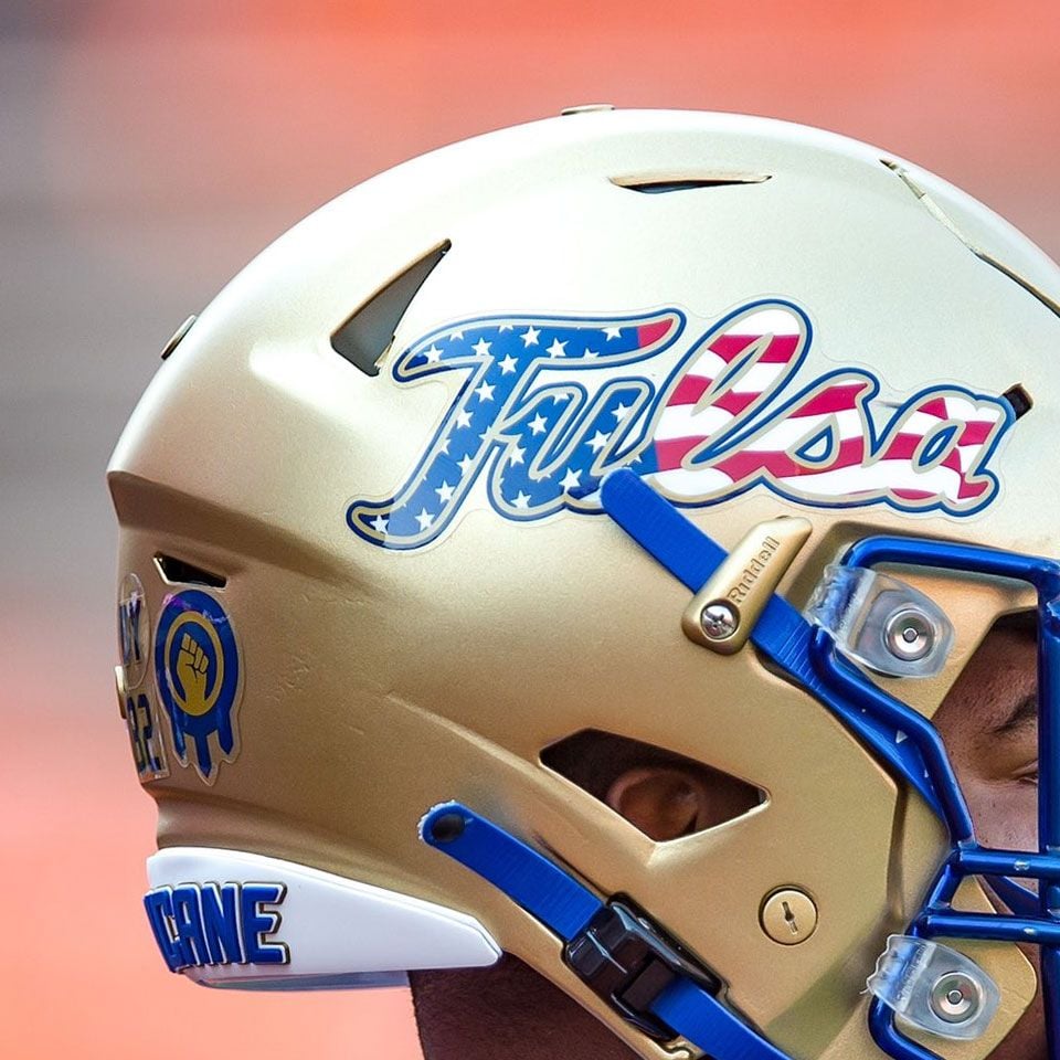 tulsa american flag decals, 3d bumpers and conference decal