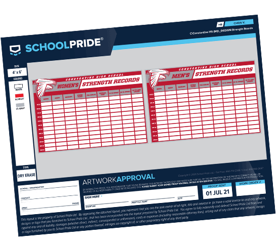 schoolpride® strength board proof
