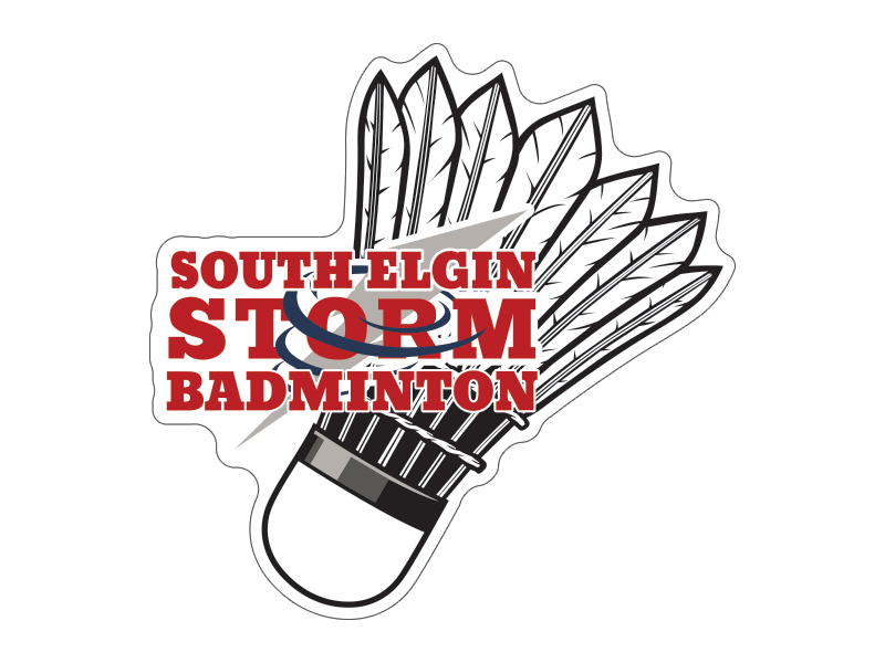 south-elgin storm badminton window sticker