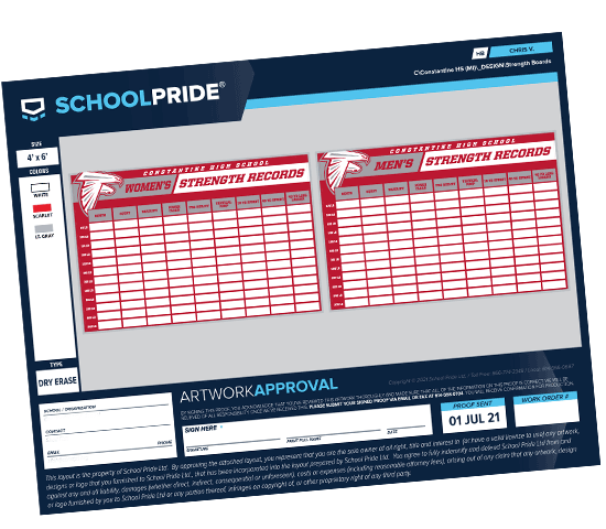 schoolpride® strength board proof