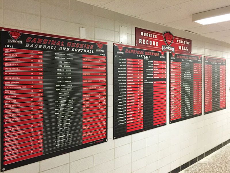 easy overlay record board hallway with custom header