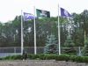 school flag poles custom flags