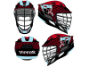 lacrosse helmet wrap vipers red light blue snake design