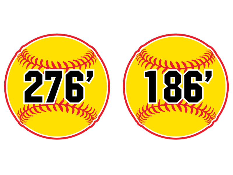 softball fence distance markers