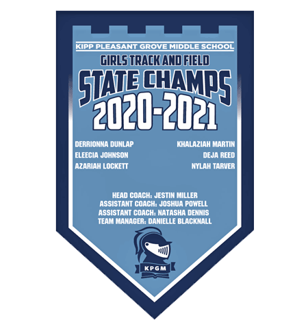 Track and Field Banner recognizing team members by name