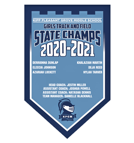 Track and Field Banner recognizing team members by name