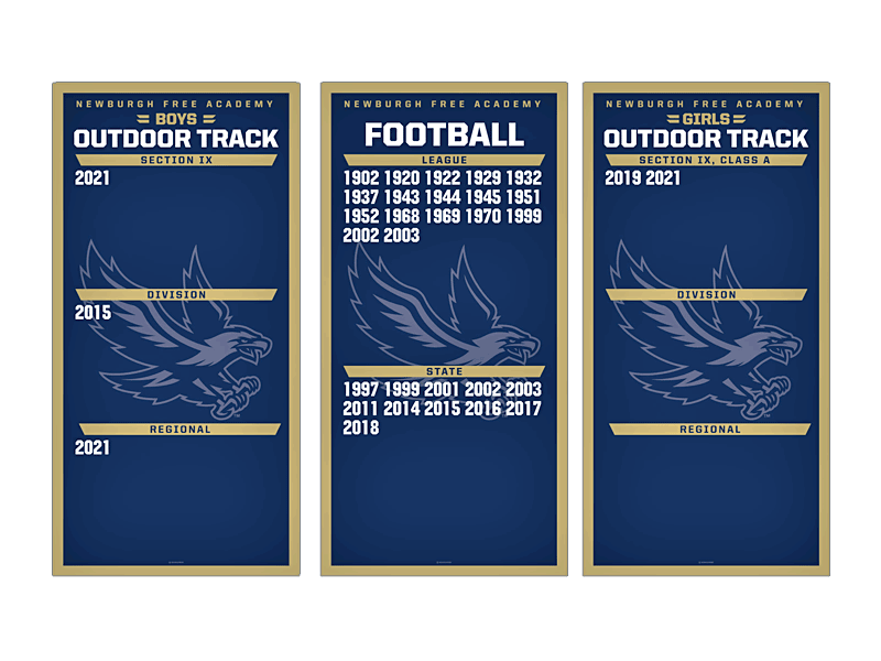 newburgh free academy add a year banners for track and football