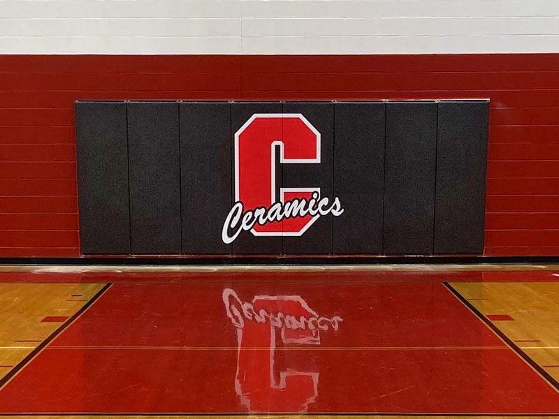 custom wall pad under gym basket C ceramics