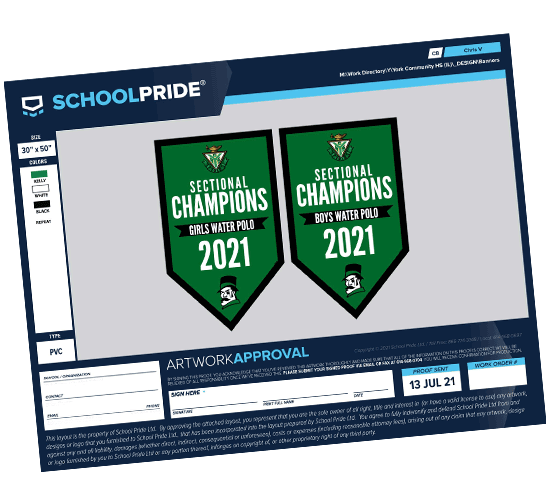 schoolpride&reg; championship banner artwork proof