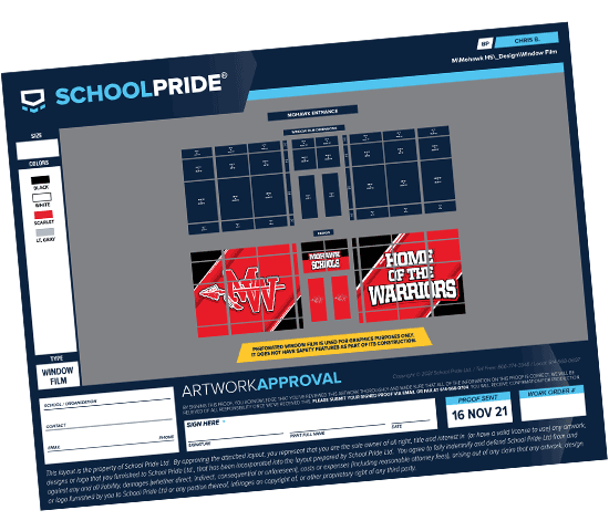 schoolpride® school window graphicslayout