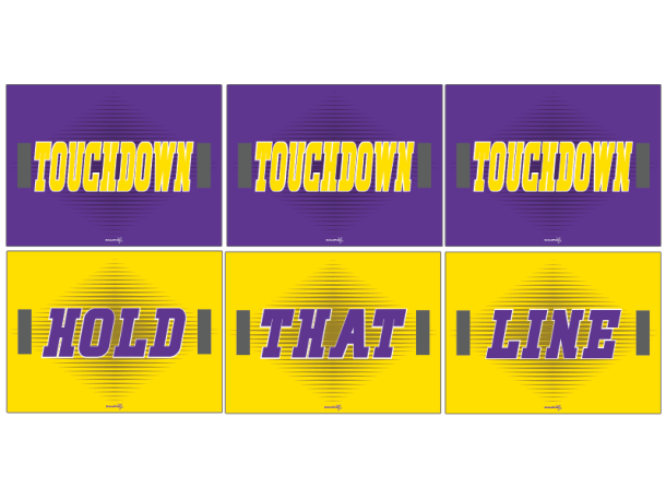 touchdown hold that line cheer signs with handles