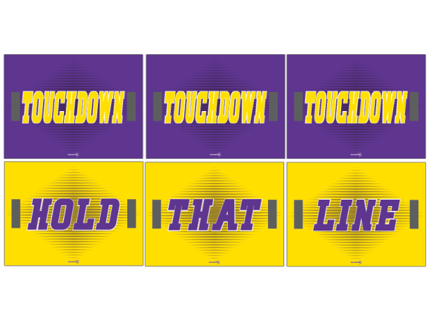 touchdown hold that line cheer signs with handles
