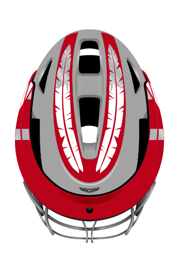lacrosse helmet cascade lx feather mohawk decal