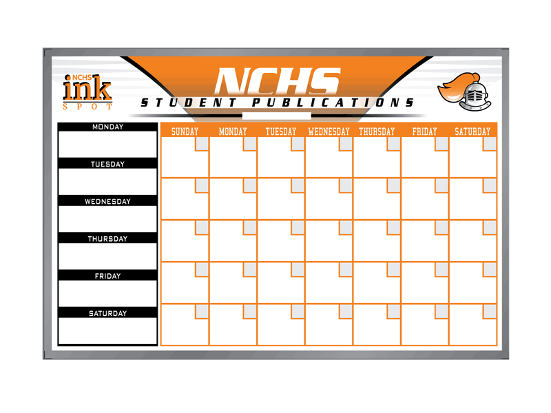 student publications calandar board