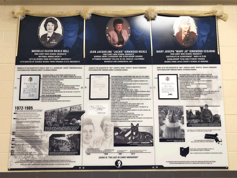 carey high school military recognition wall